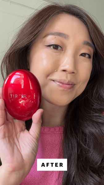 Lee after applying the TirTir Mask Fit Red Cushion Foundation