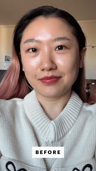 Han before applying the Jung Saem Mool Essential Skin Nuder Cushion